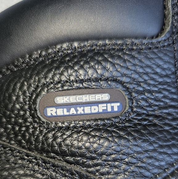 Sketchers Relaxed Fit Black Leather Workboots Size 9 - Picture 10 of 12